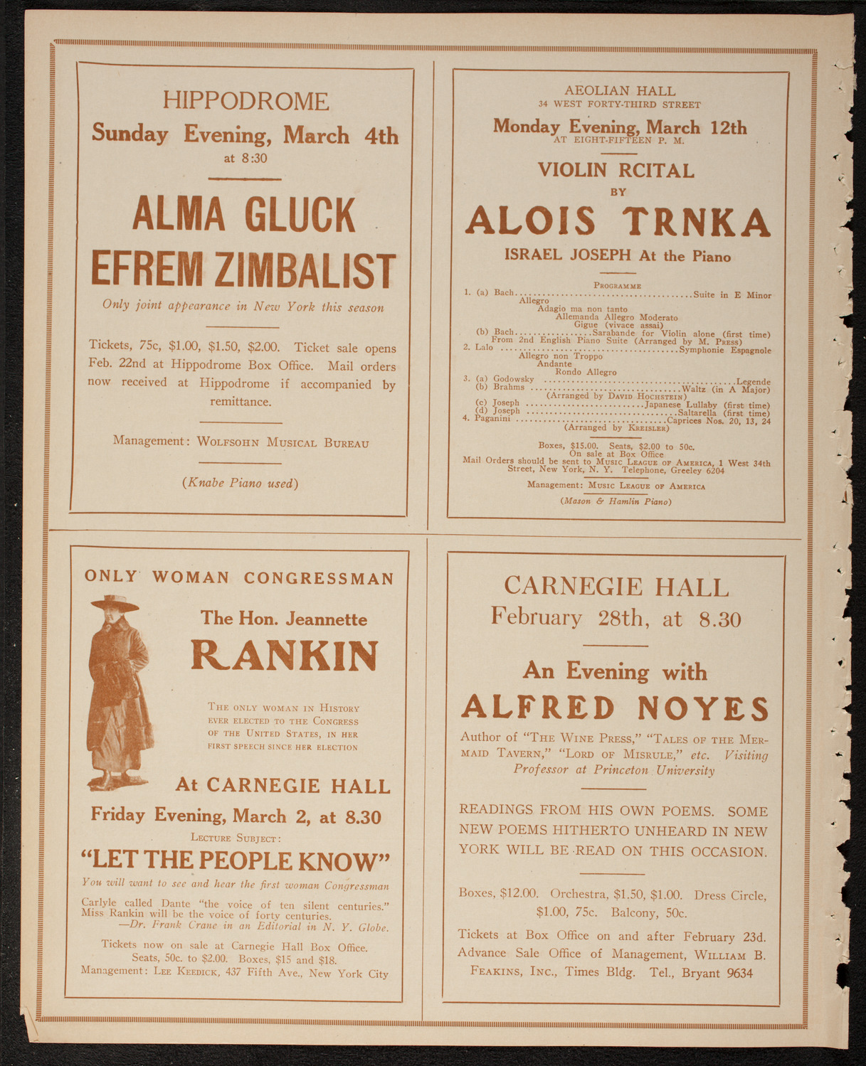 New York Philharmonic, February 23, 1917, program page 10