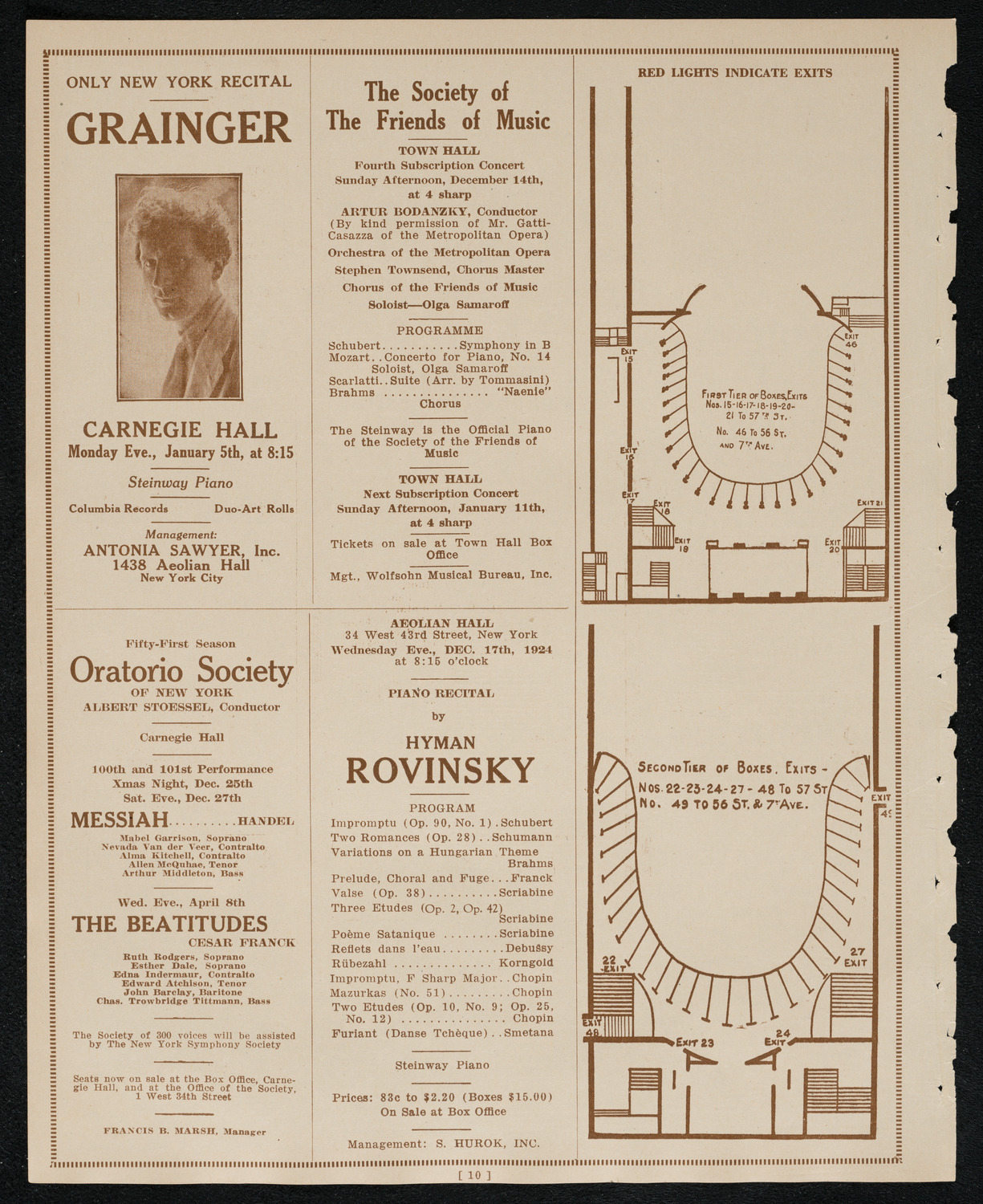 State Symphony Orchestra of New York, December 10, 1924, program page 10