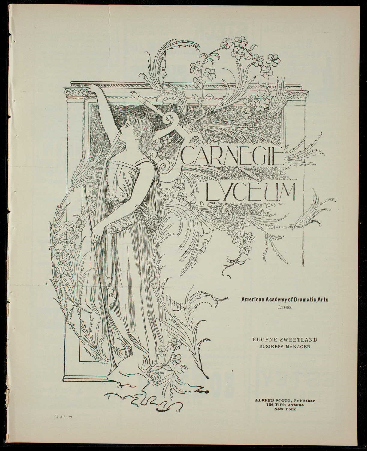 Municipal Art Society of New York, March 12, 1904, program page 1