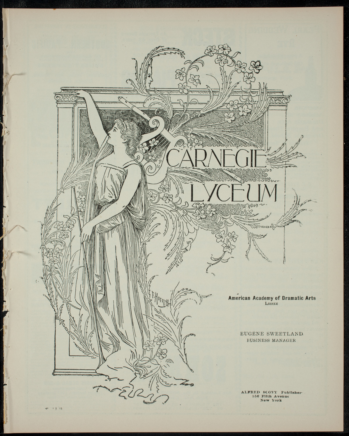 Dartmouth Musical Clubs, January 5, 1905, program page 1