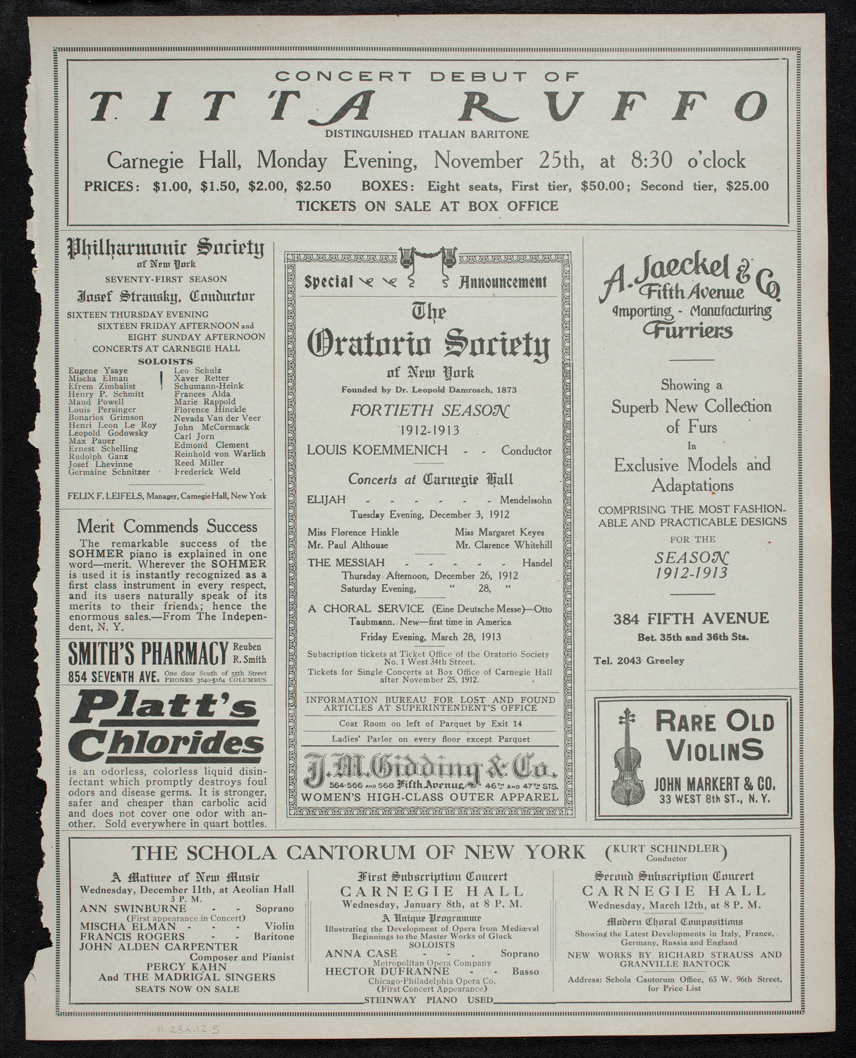 Symphony Concert for Young People, November 23, 1912, program page 9