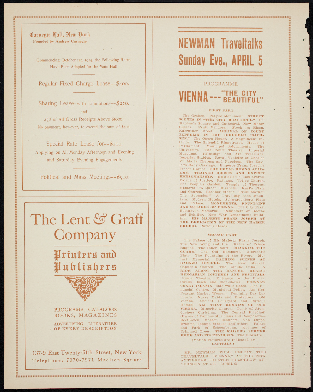 Schola Cantorum of New York, April 1, 1914, program page 10