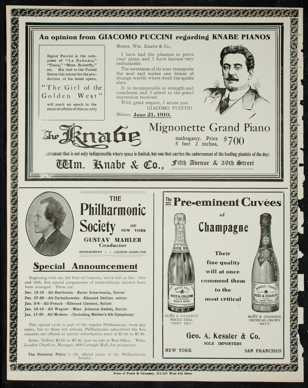 New York Philharmonic, December 2, 1910, program page 12