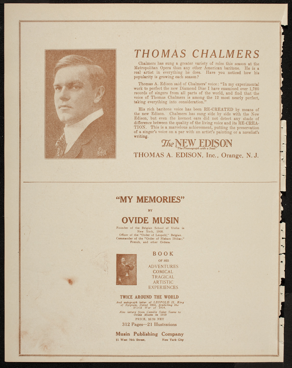 Polish Concert Festival, May 5, 1920, program page 2