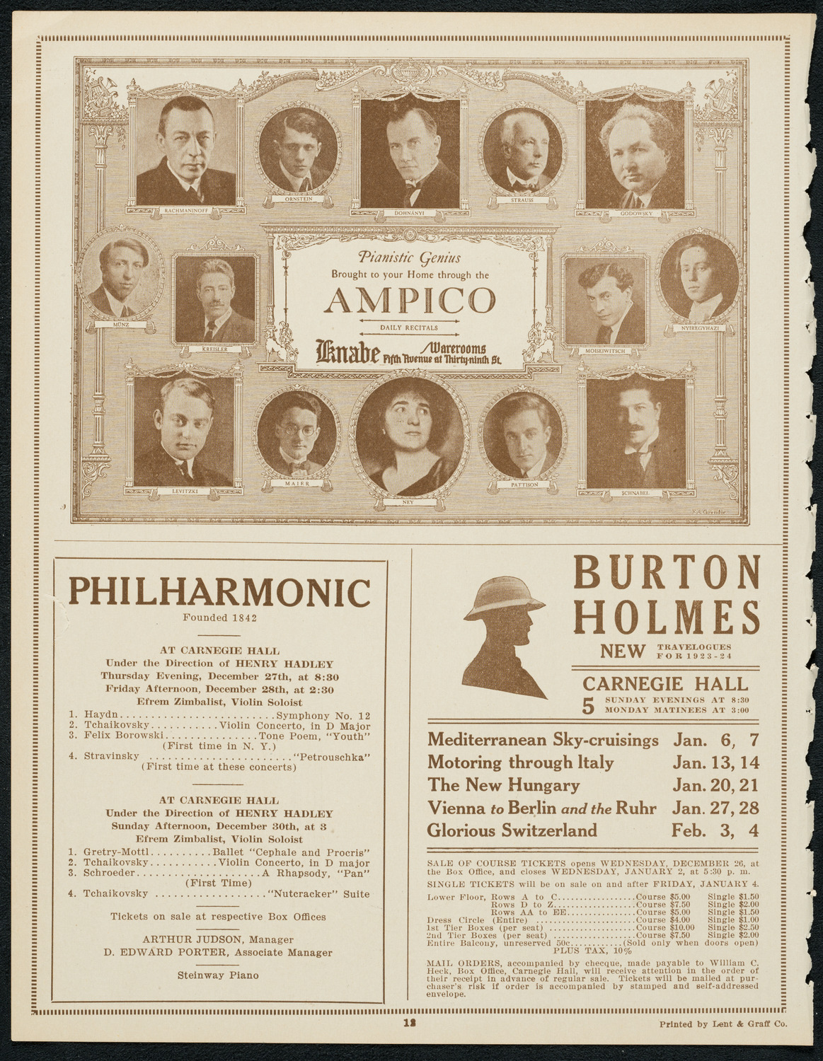 Isa Kremer, Soprano, December 23, 1923, program page 12