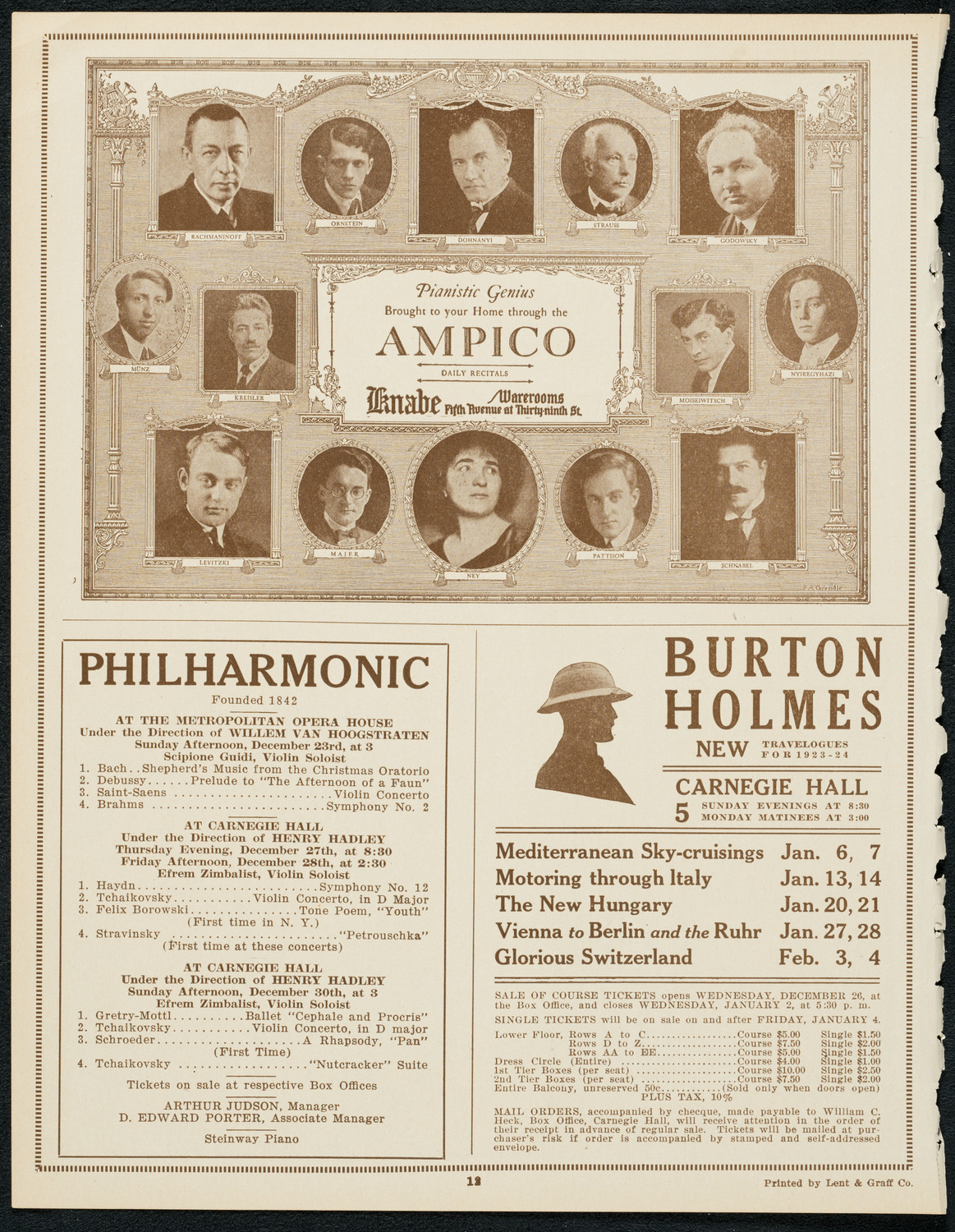 State Symphony Orchestra of New York, December 23, 1923, program page 12