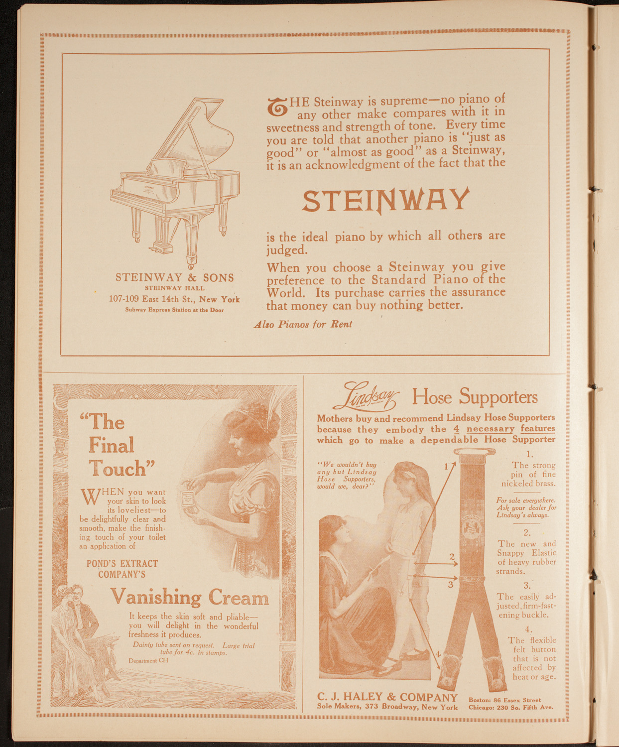 Arrigo Serato, Violin, November 25, 1914, program page 4