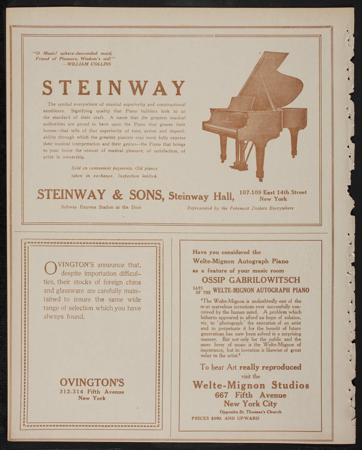New York Philharmonic: Beethoven-Brahms Festival, January 18, 1918, program page 4