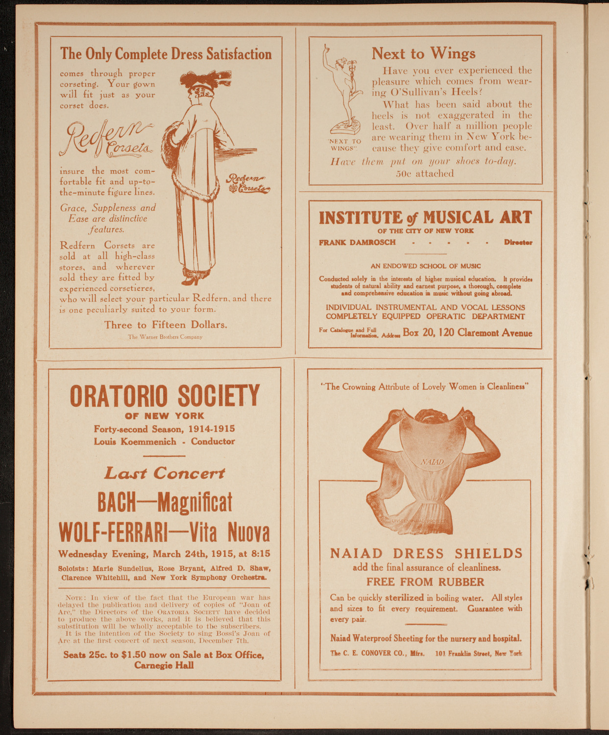 Boston Symphony Orchestra, February 18, 1915, program page 2
