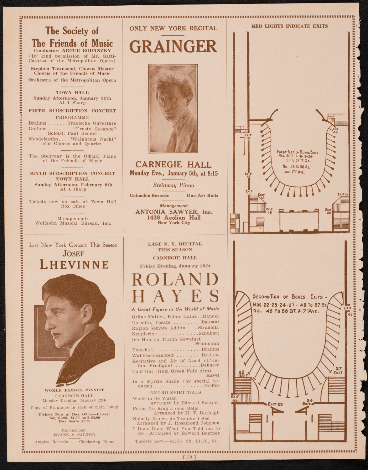 New York Philharmonic, January 3, 1925, program page 10