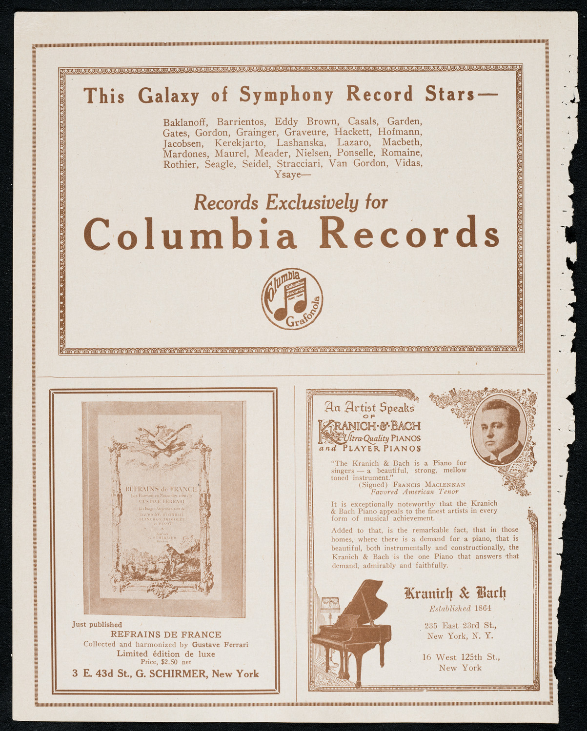 New York Symphony Orchestra, December 30, 1920, program page 6