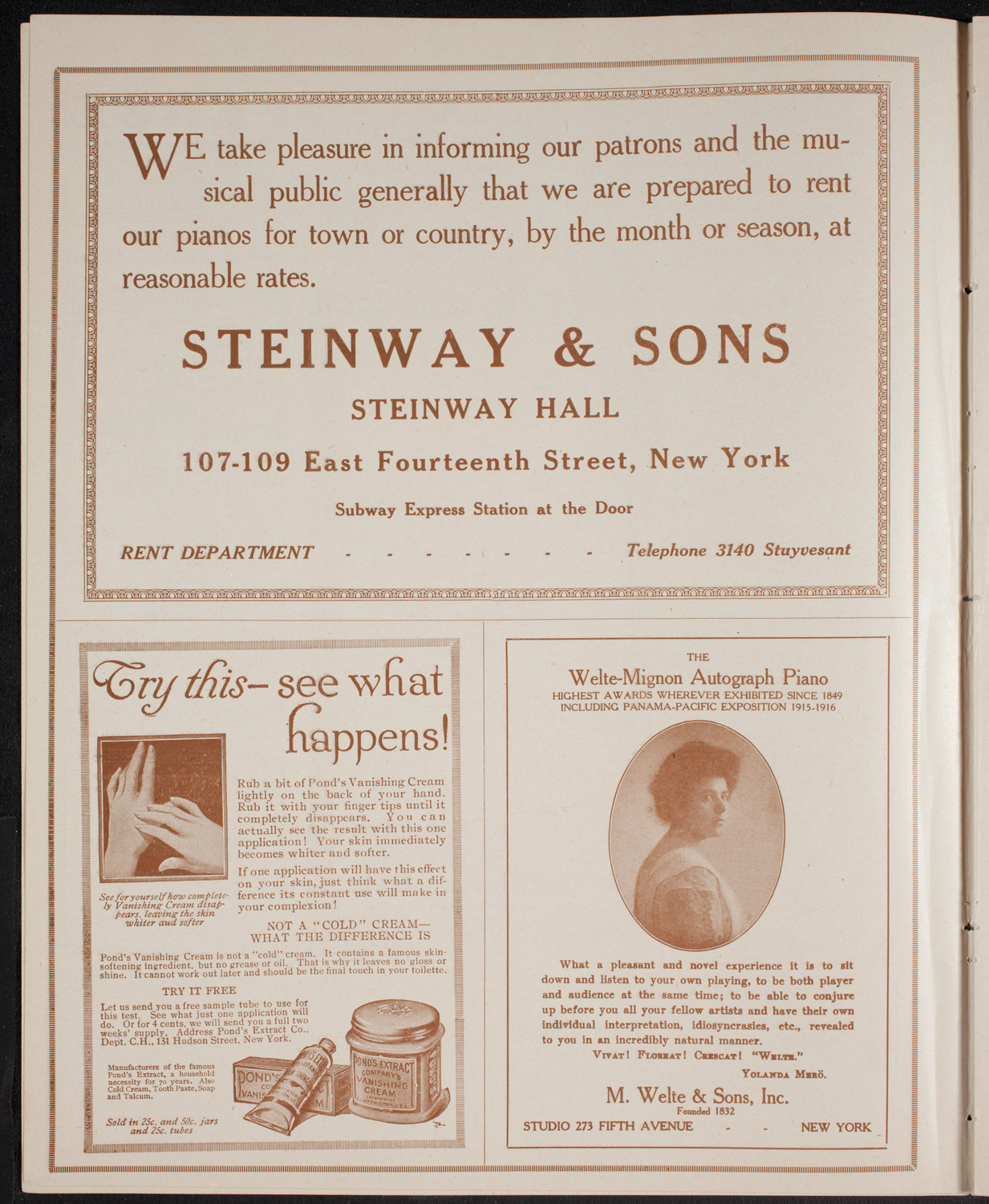 Oratorio Society of New York, April 15, 1916, program page 4