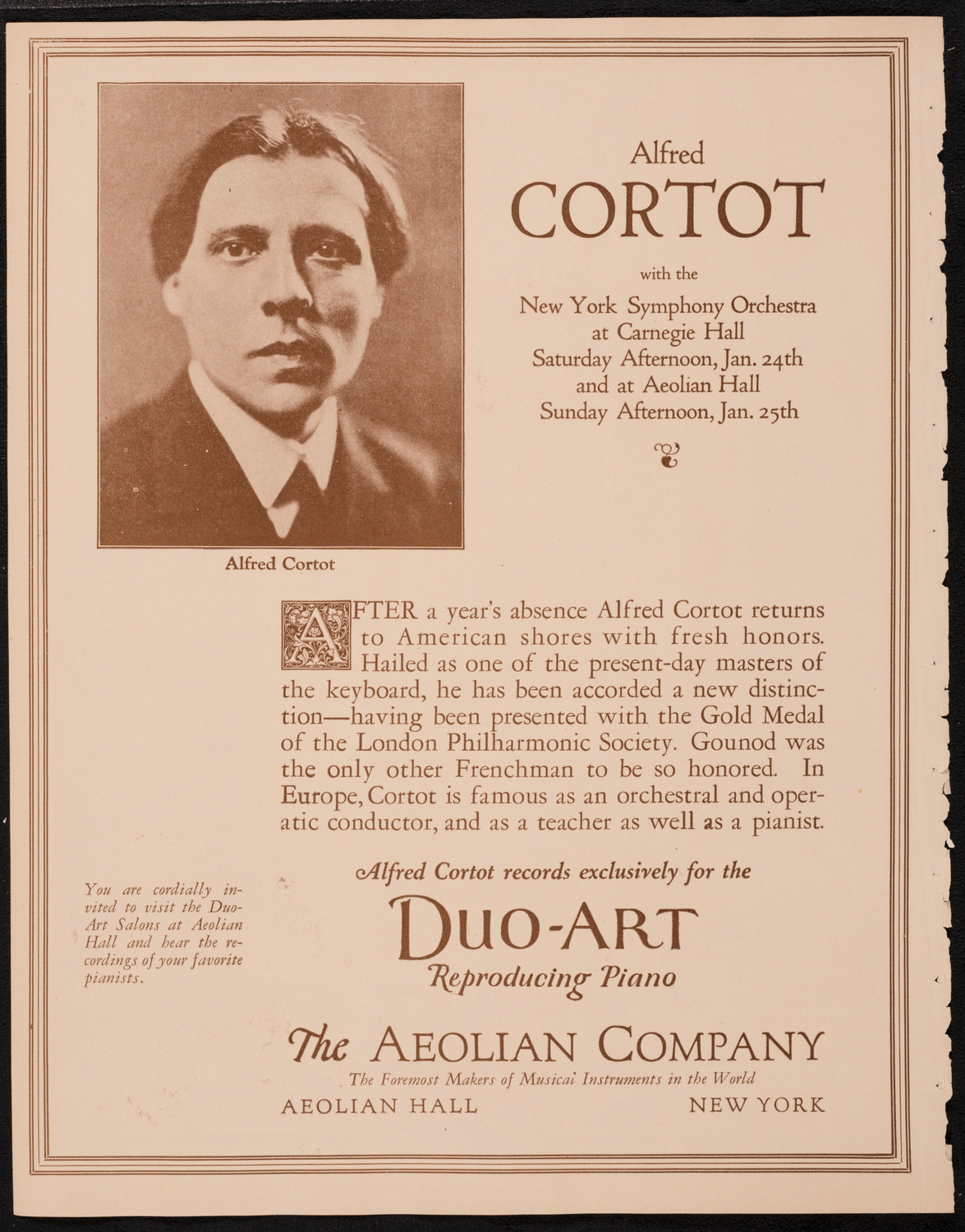 New York Symphony Orchestra, January 22, 1925, program page 2