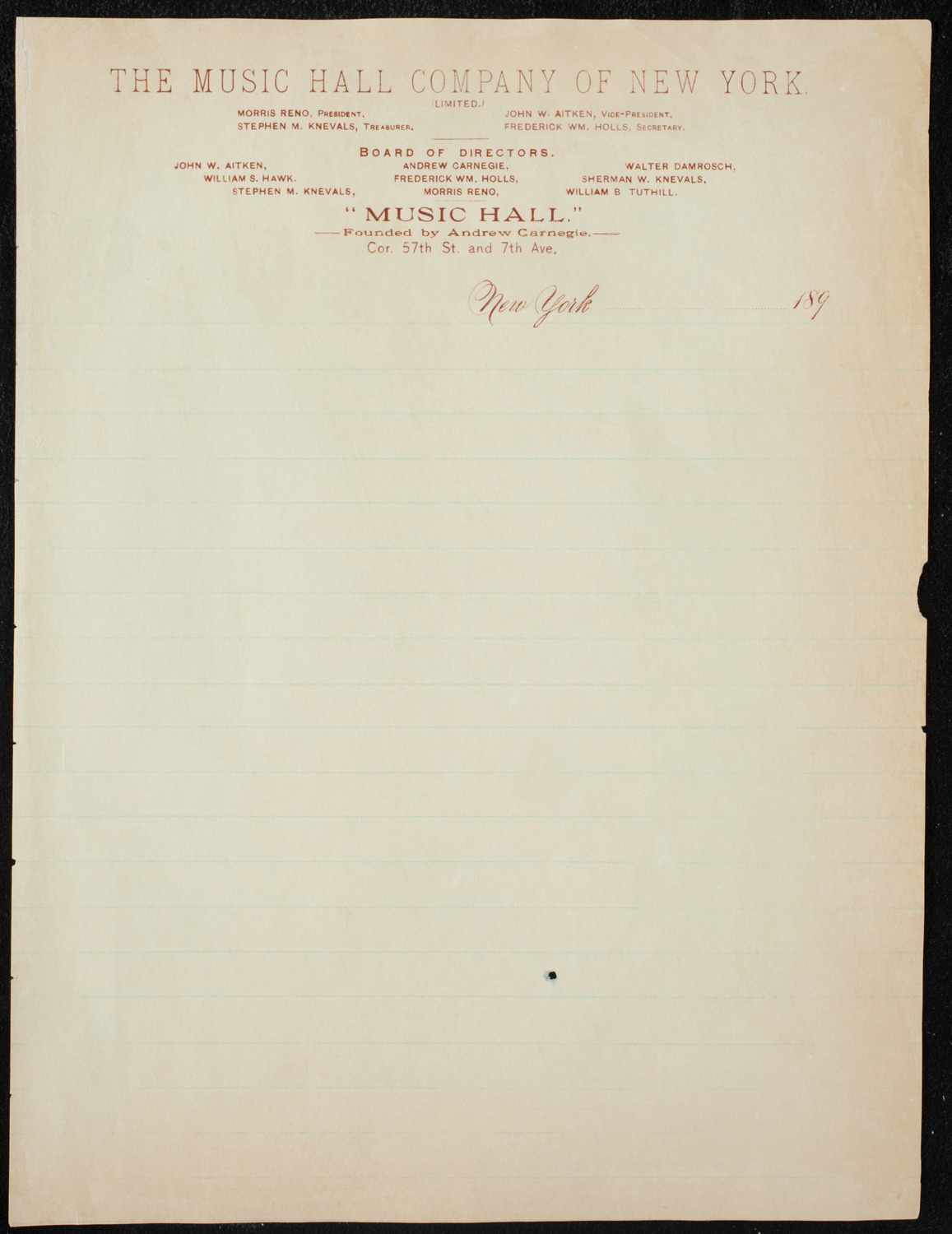 Damrosch Sunday Concert, November 15, 1891, program page 18