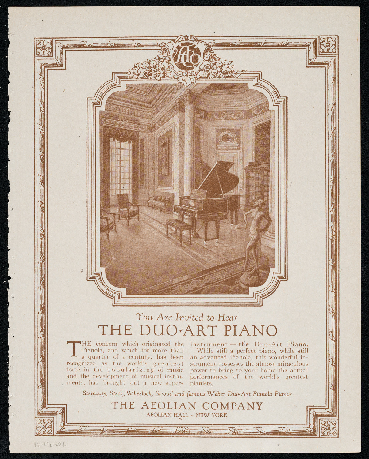 Jacques Pintel, Piano, December 22, 1920, program page 11