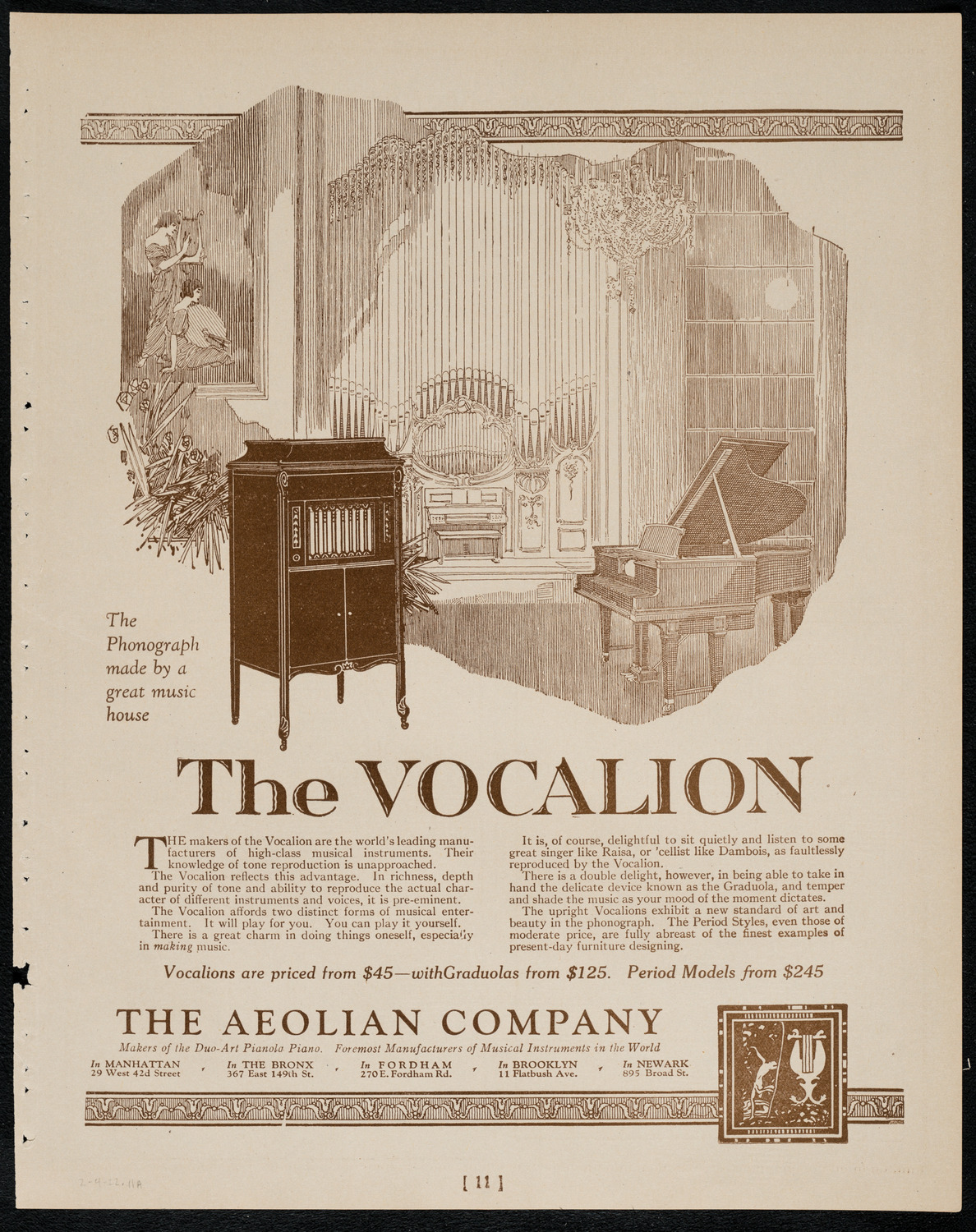 Boston Symphony Orchestra, February 4, 1922, program page 11
