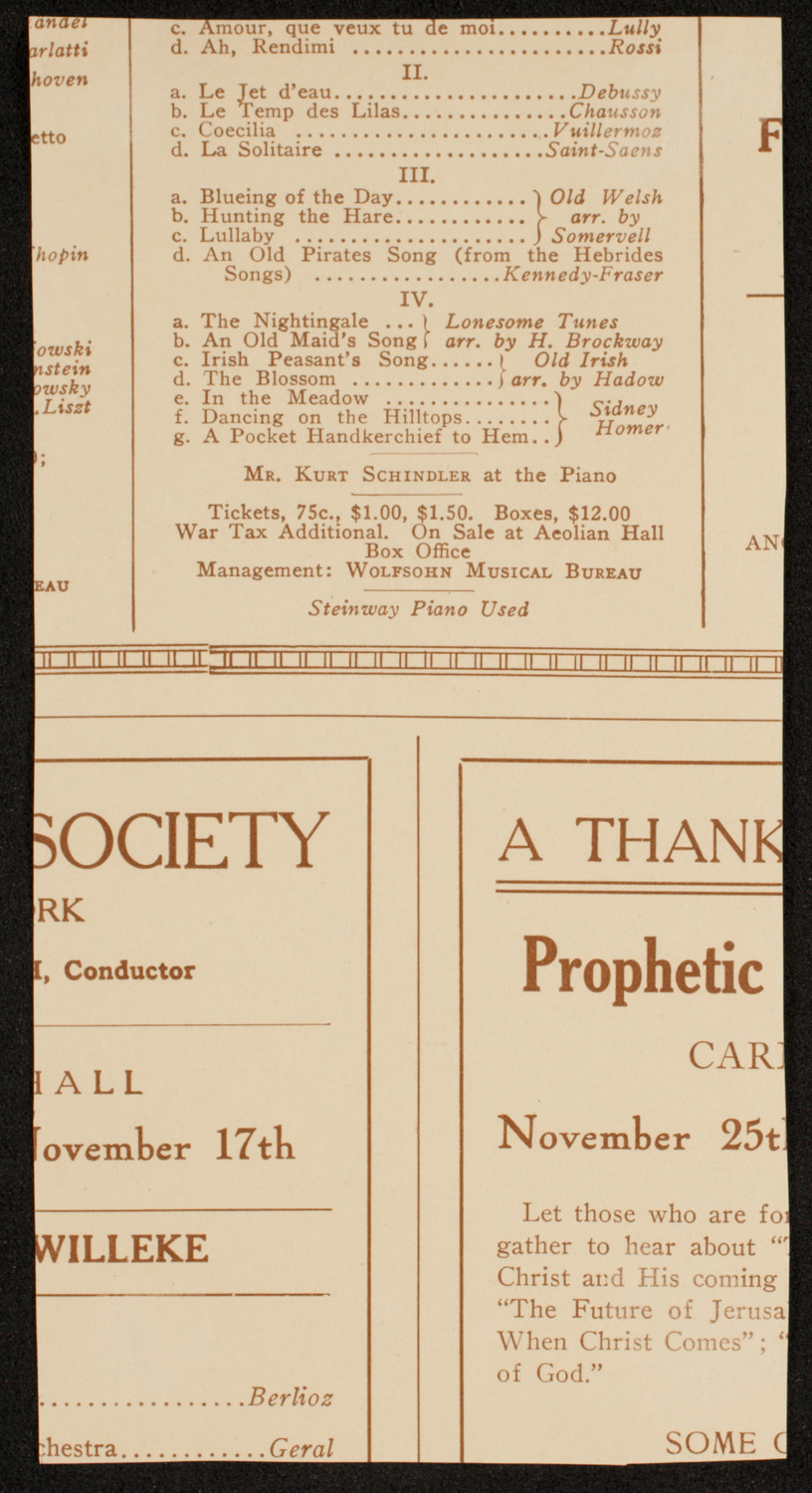 Symphony Concert for Young People, November 16, 1918, program page 4