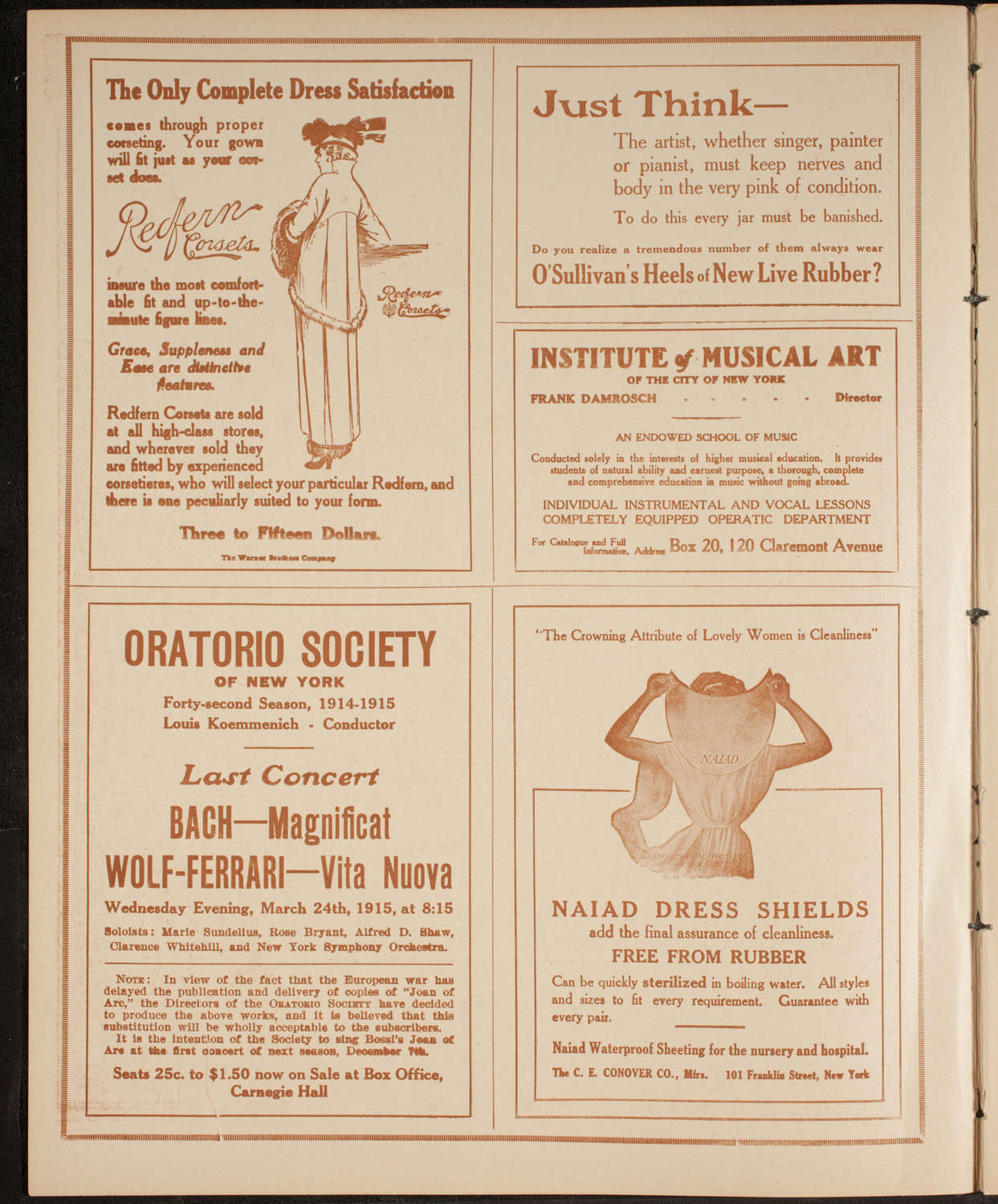 Elena Gerhardt, Soprano, February 13, 1915, program page 2