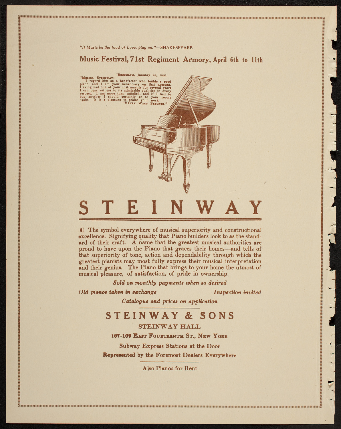 Eddy Brown, Violin, and Anna Booke, Soprano, April 4, 1920, program page 4