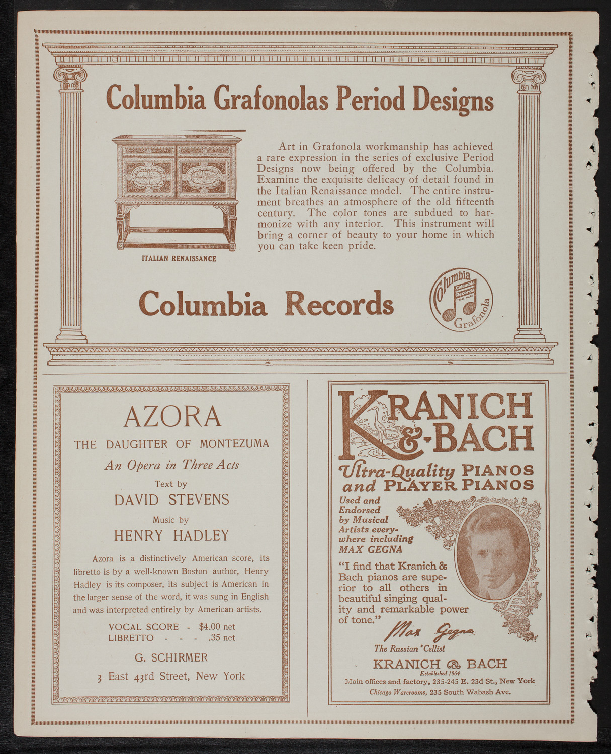 Jascha Heifetz, Violin, January 30, 1918, program page 6