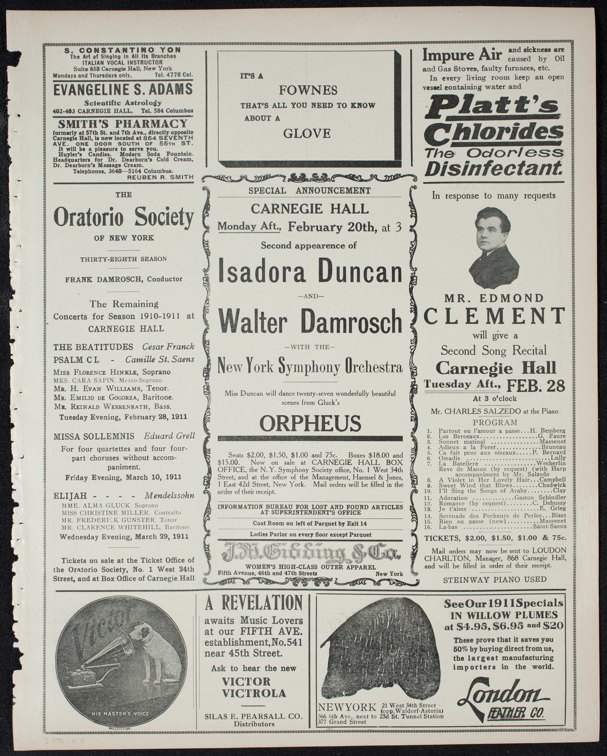 Burton Holmes Travelogue: Passion Play of 1910, February 19, 1911, program page 9