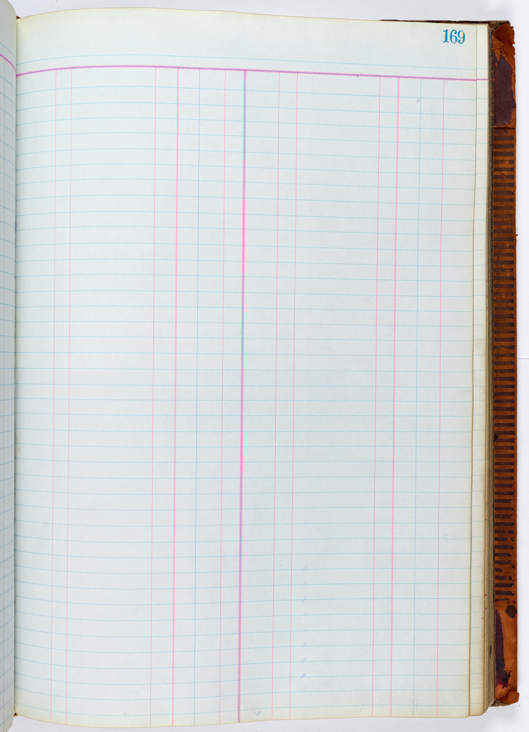 Music Hall Accounting Ledger, volume 1, page 169