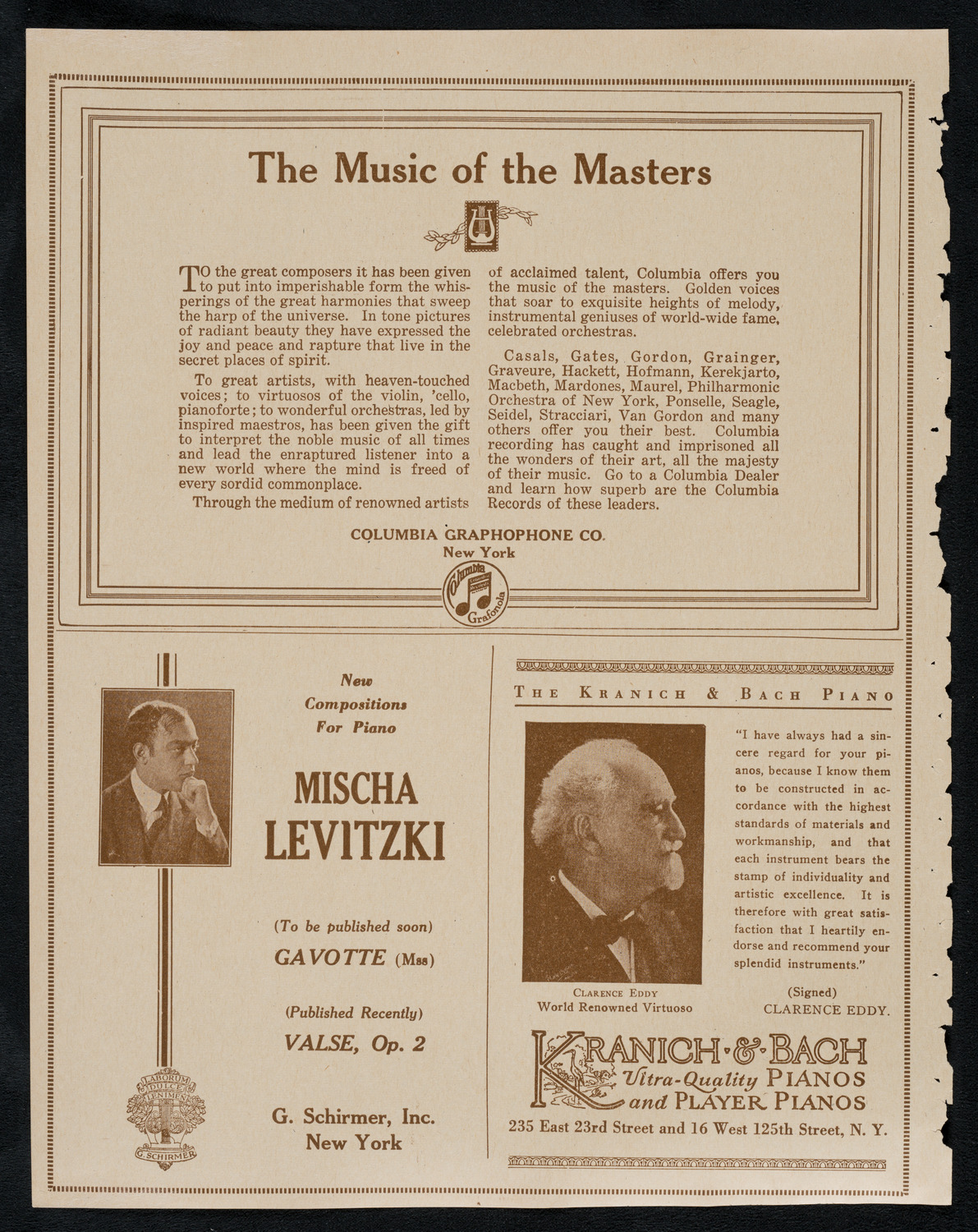 Josef Hofmann, Piano, March 4, 1923, program page 6
