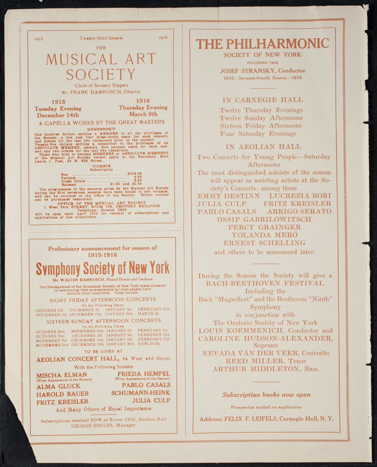 Graduation: New York College of Dentistry, June 7, 1915, program page 8