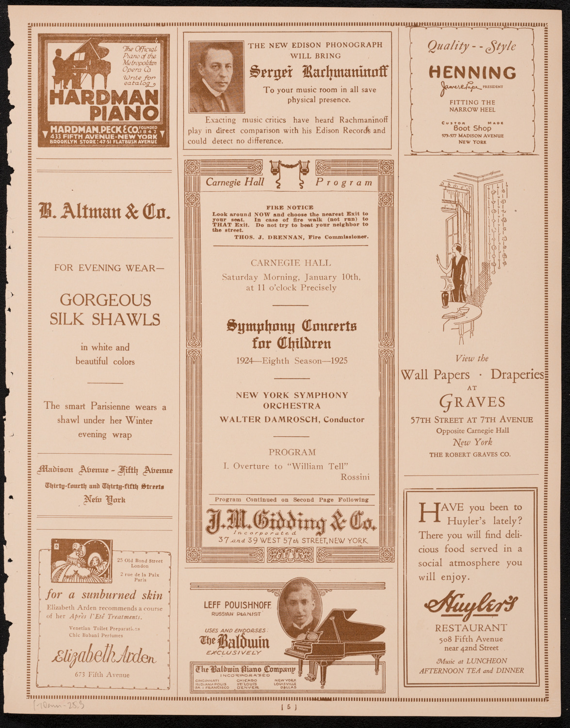 Symphony Concert for Young People, January 10, 1925, program page 5