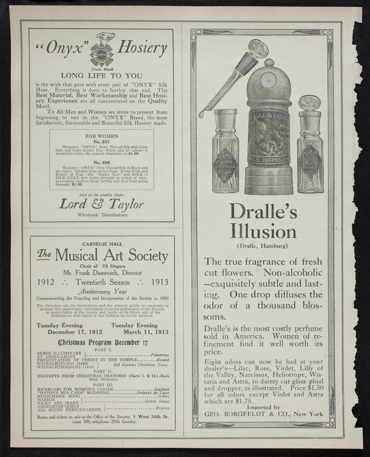 New York Philharmonic, November 21, 1912, program page 8