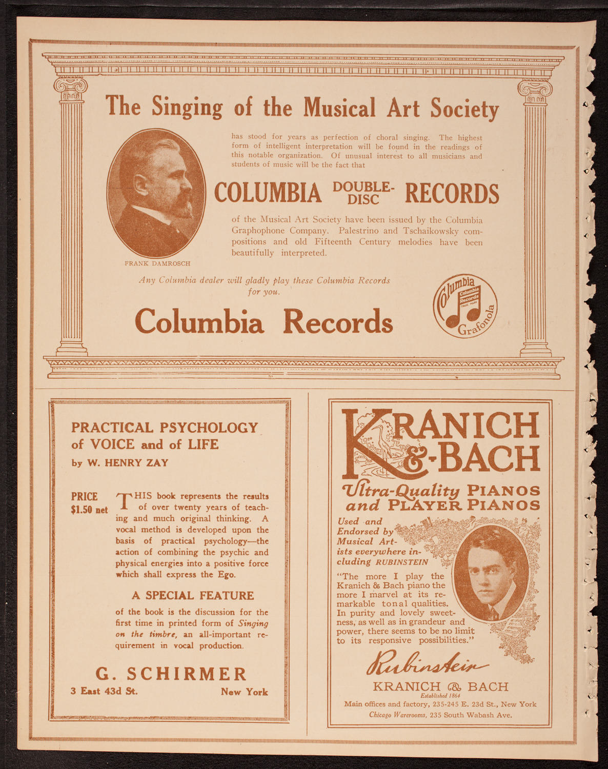 Columbia University Chorus, December 20, 1917, program page 6