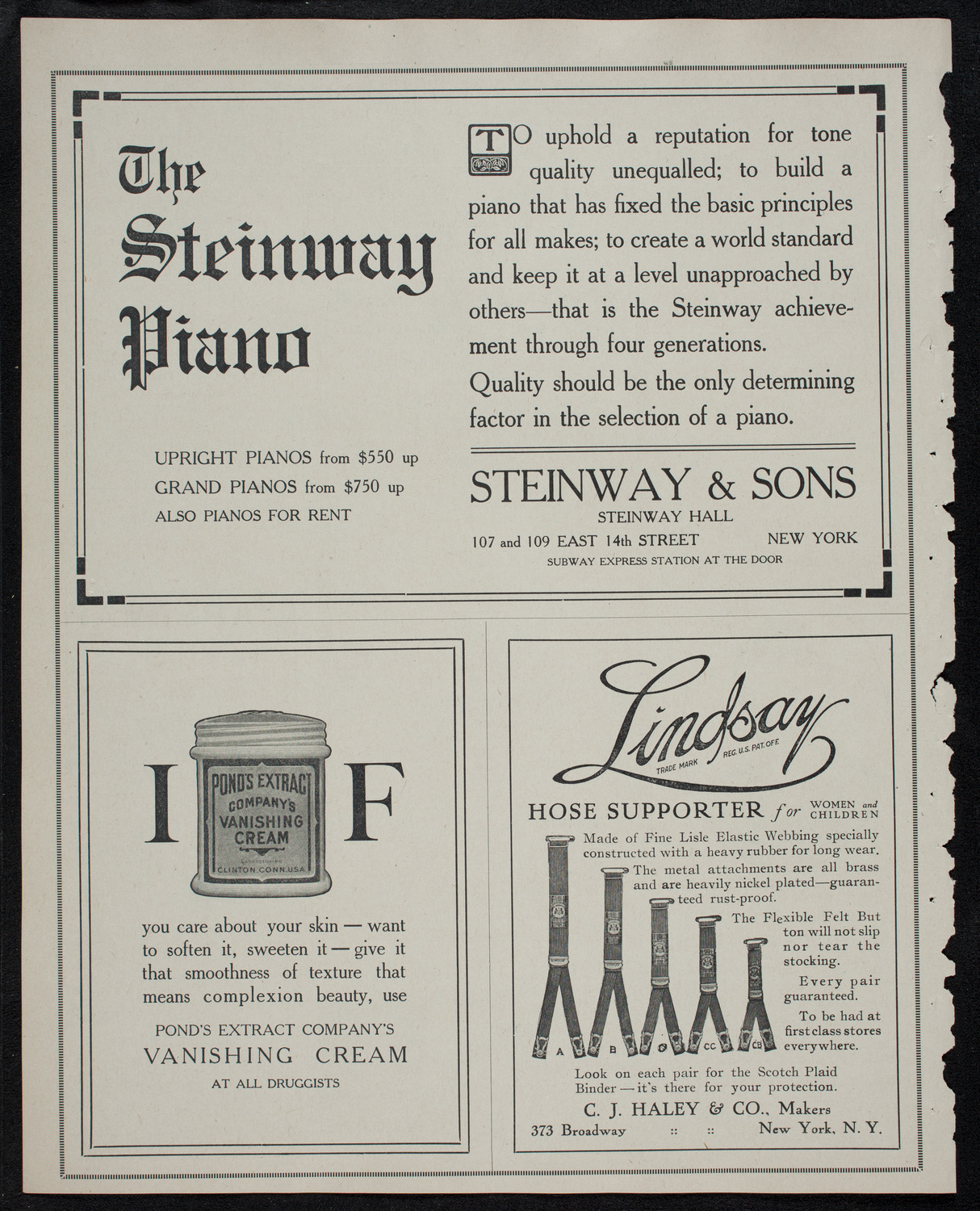 Marcella Sembrich, Soprano, October 29, 1912, program page 4