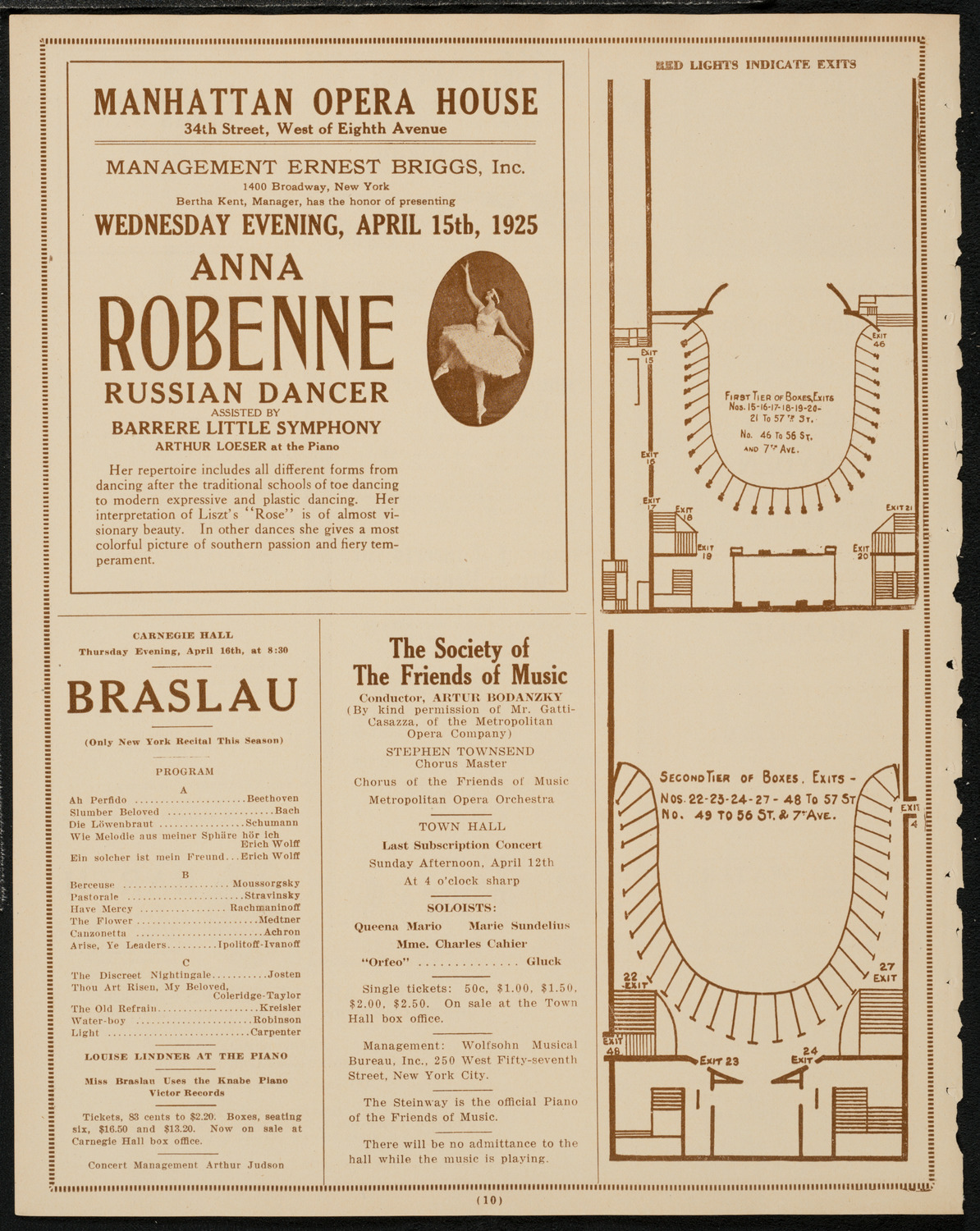 Oratorio Society of New York, April 8, 1925, program page 10