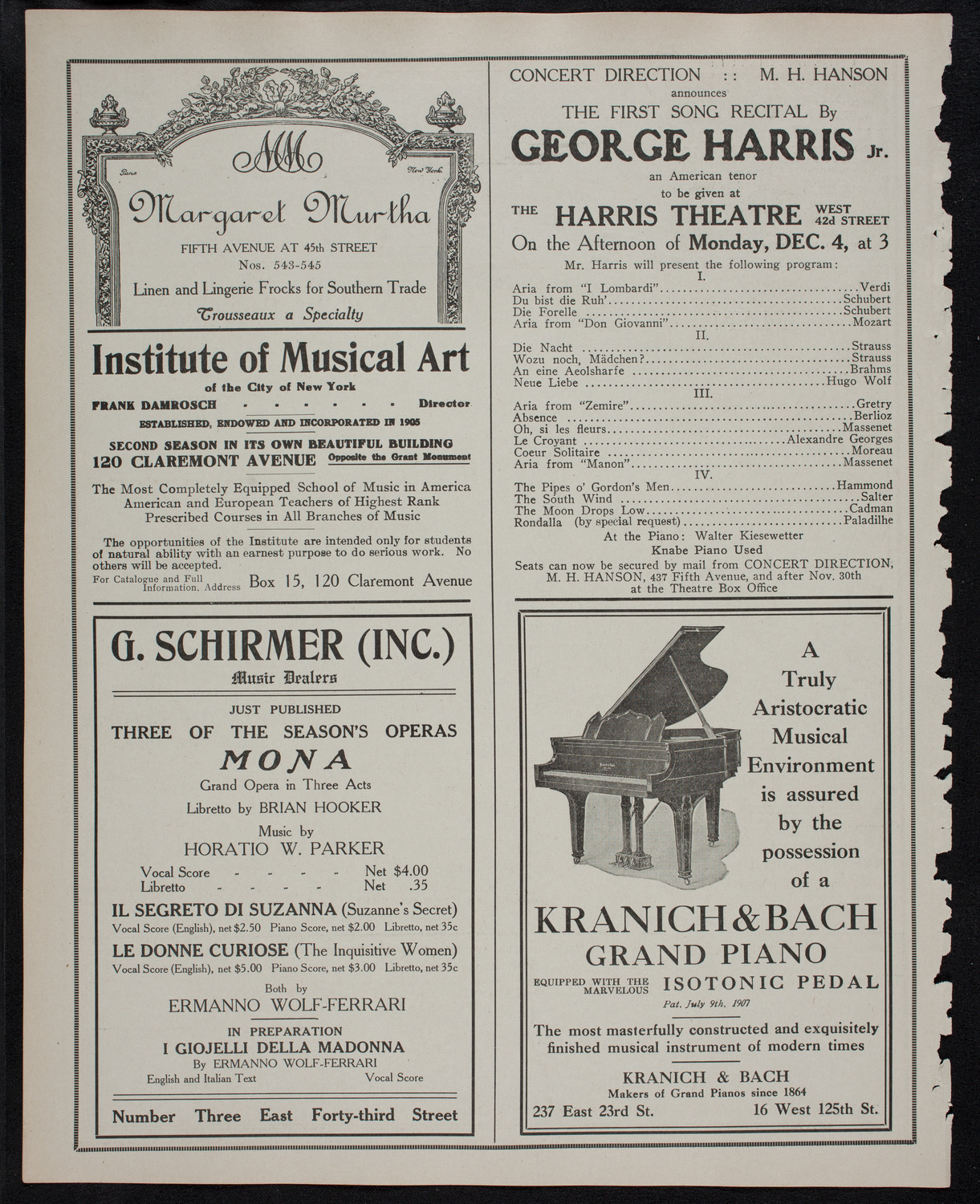 Russian Symphony Society of New York, December 3, 1911, program page 6