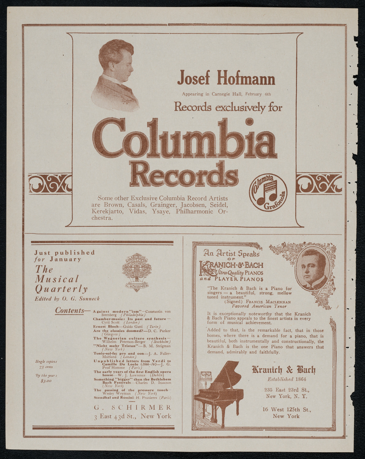 New York Philharmonic, February 4, 1921, program page 6
