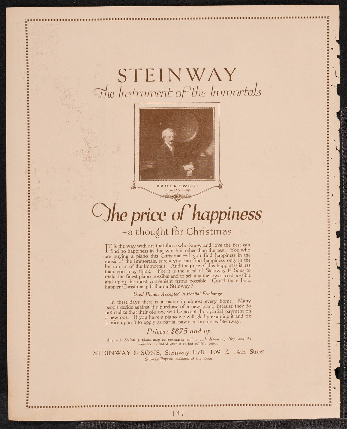 Lucrezia Bori, Soprano, and Alberto Salvi, Harp, December 10, 1921, program page 4