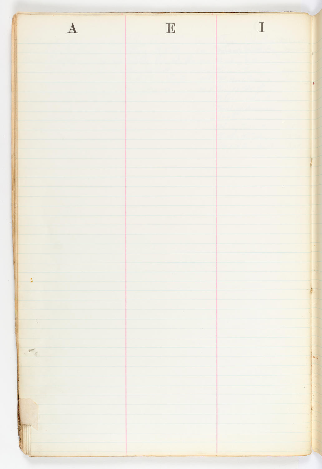 Music Hall Account Ledger Index, volume 2, page 60