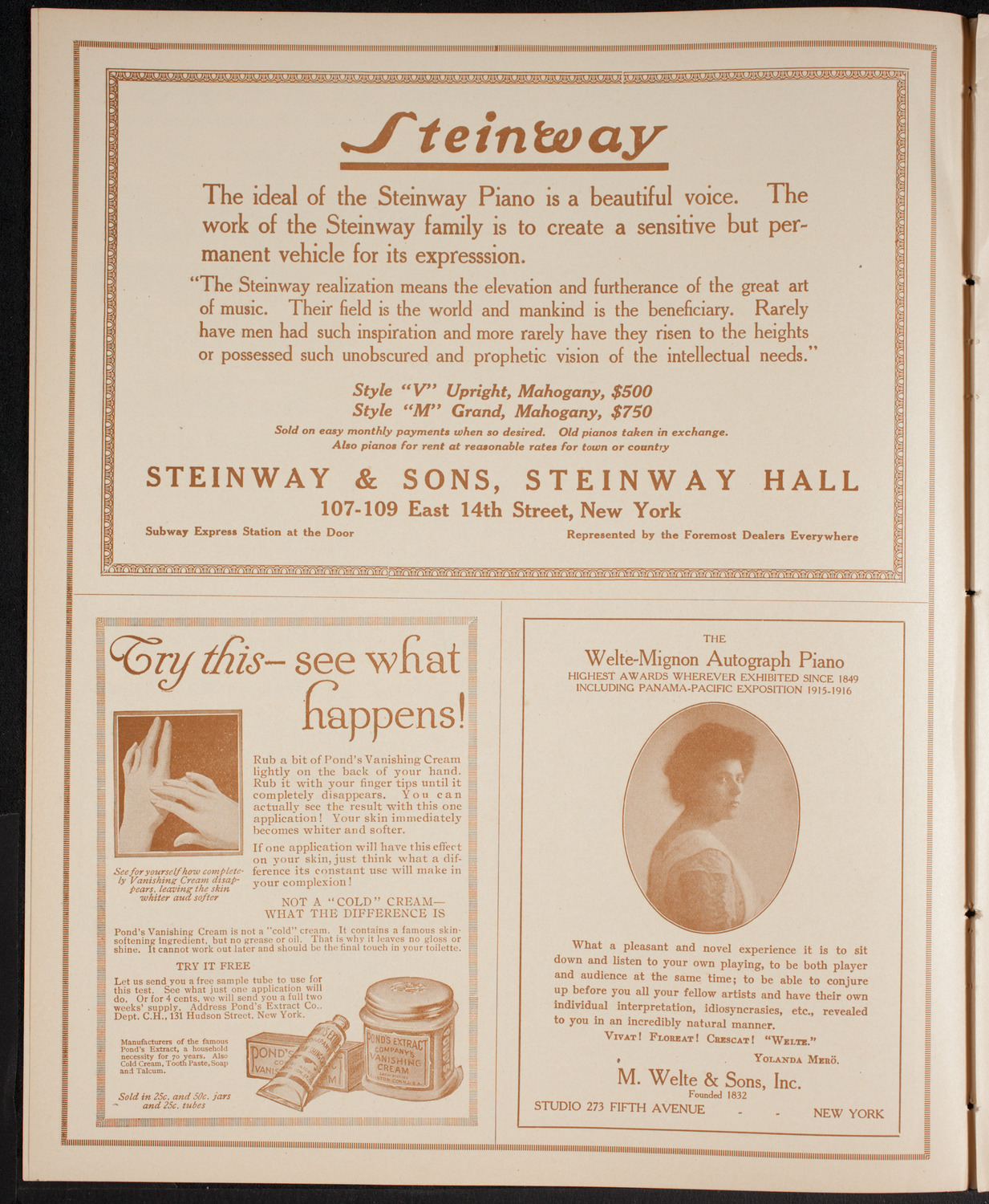 Mischa Elman, Violin, February 12, 1916, program page 4