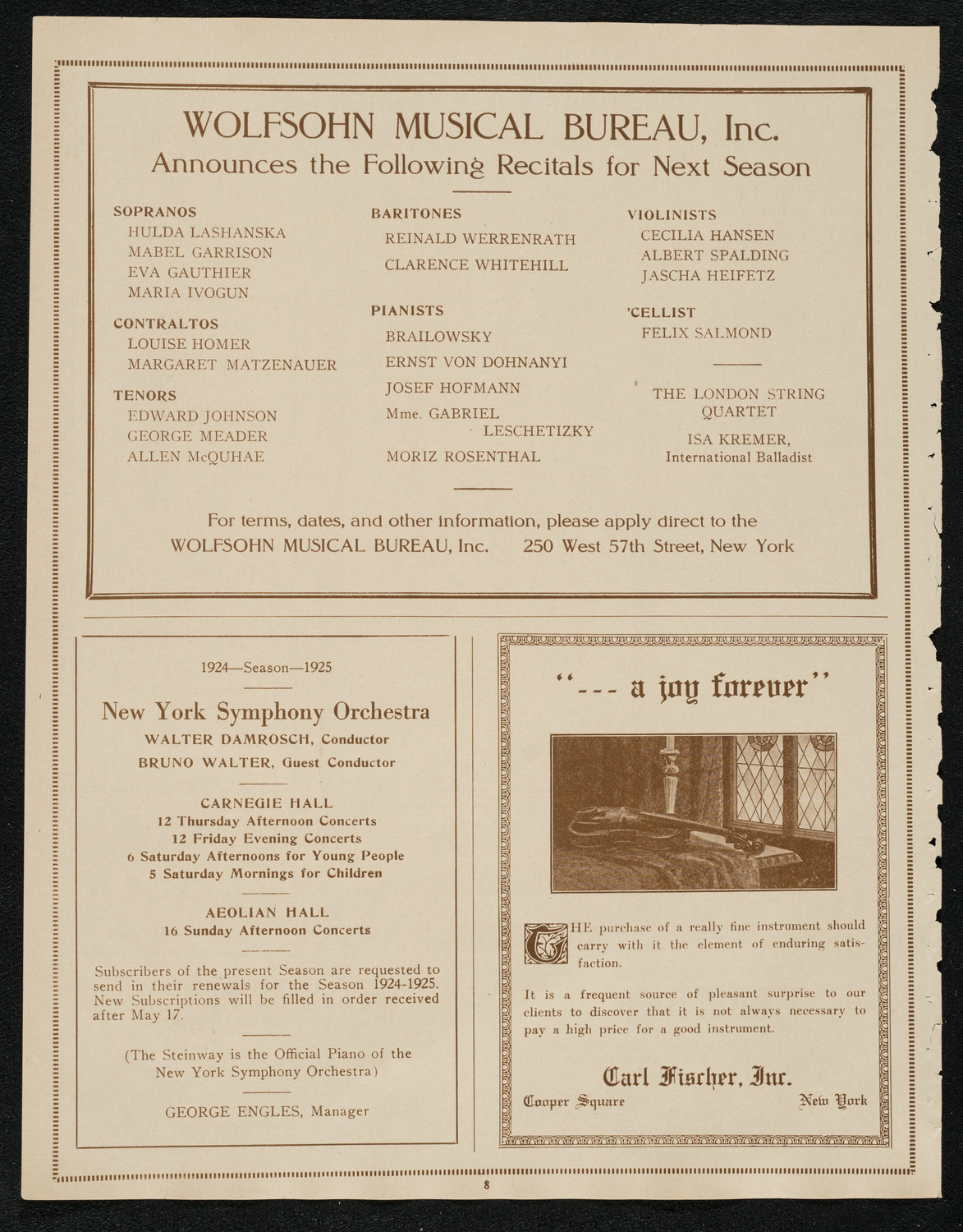 Memorial: J.L. Peretz, April 26, 1924, program page 8