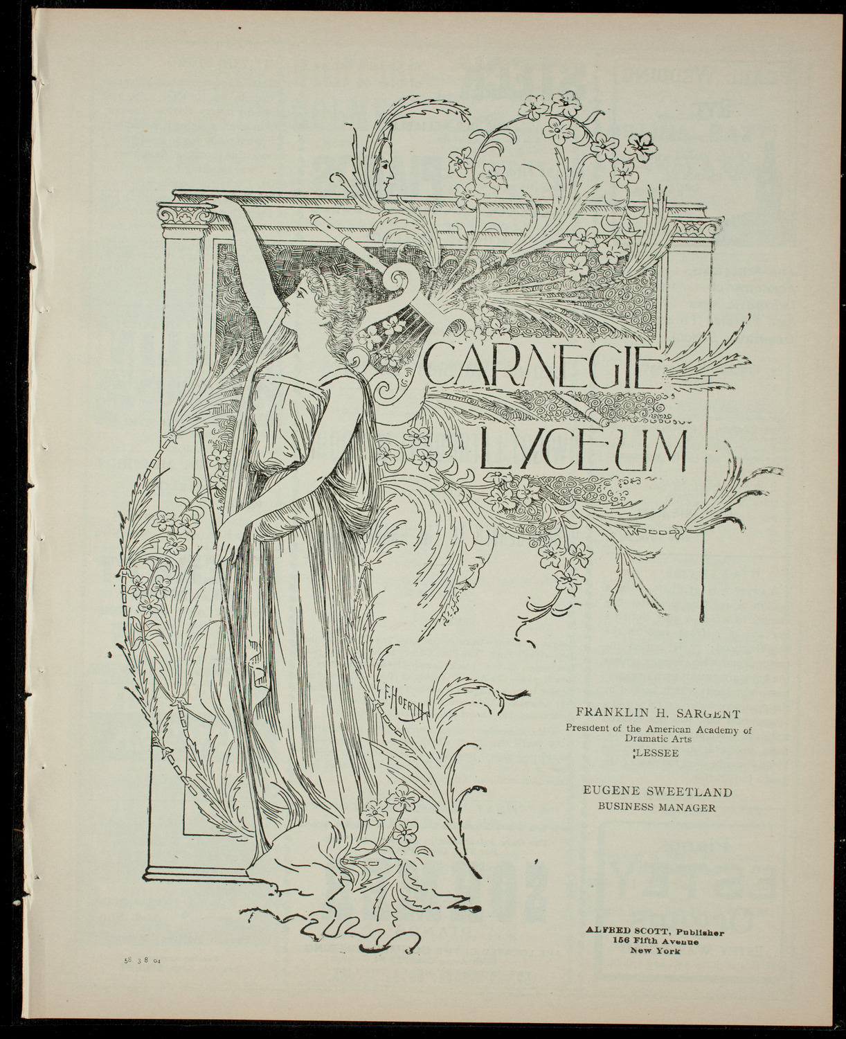 Elmendorf Lecture, March 8, 1904, program page 1