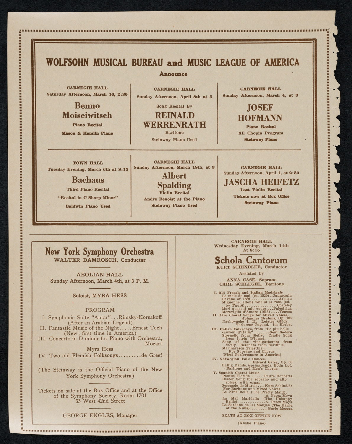 Philadelphia Orchestra, February 27, 1923, program page 8