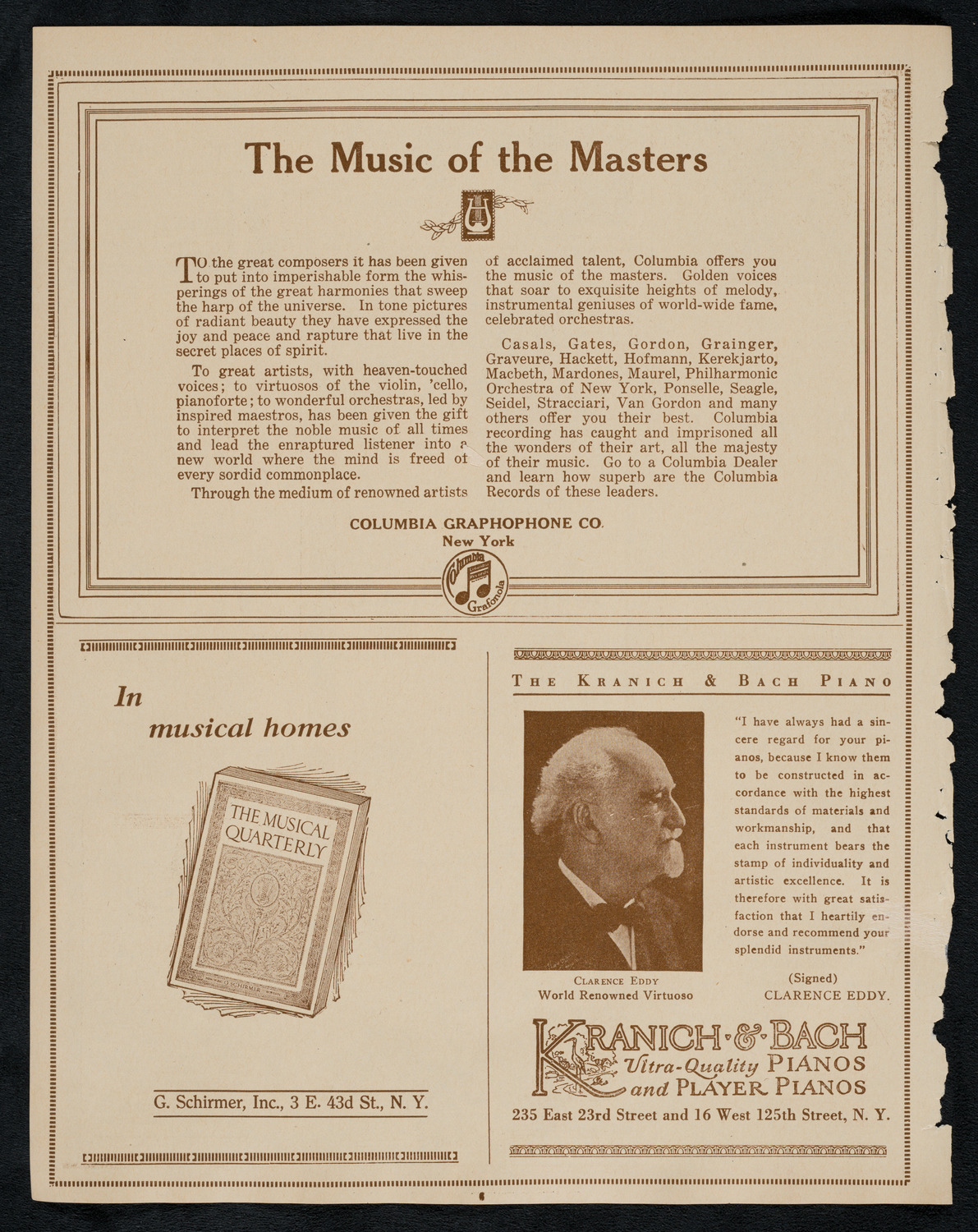New York Symphony Orchestra, March 9, 1923, program page 6
