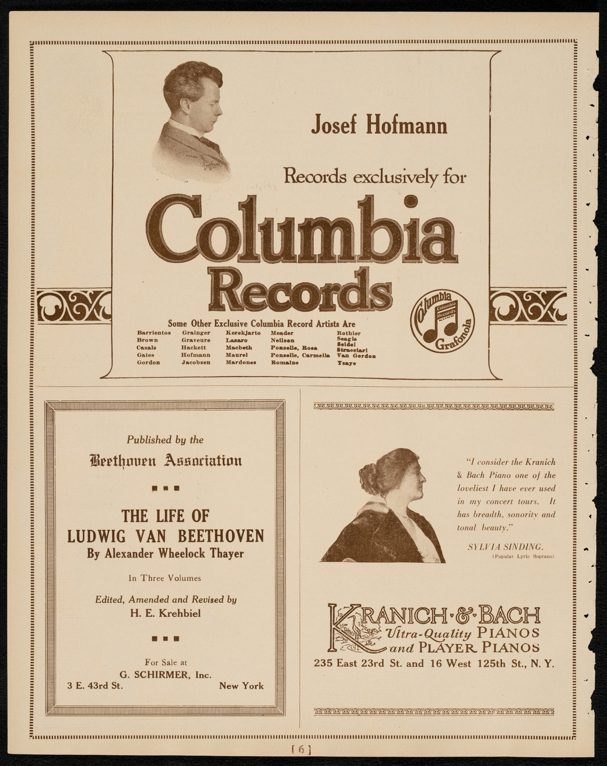 Philadelphia Orchestra, January 3, 1922, program page 6