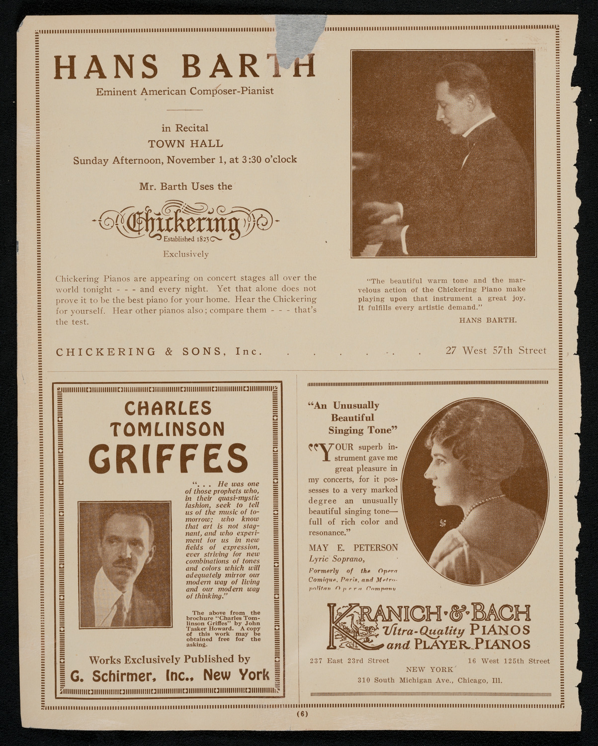 State Symphony Orchestra of New York, October 27, 1925, program page 6