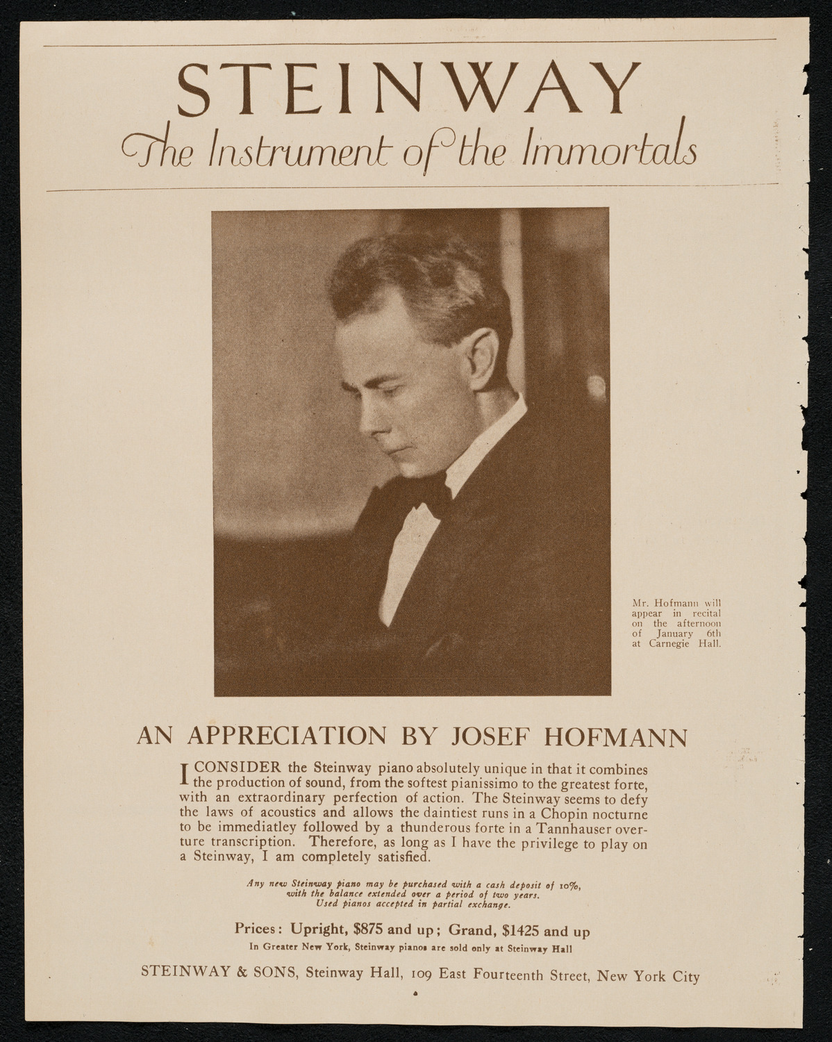 State Symphony Orchestra of New York, January 2, 1924, program page 4
