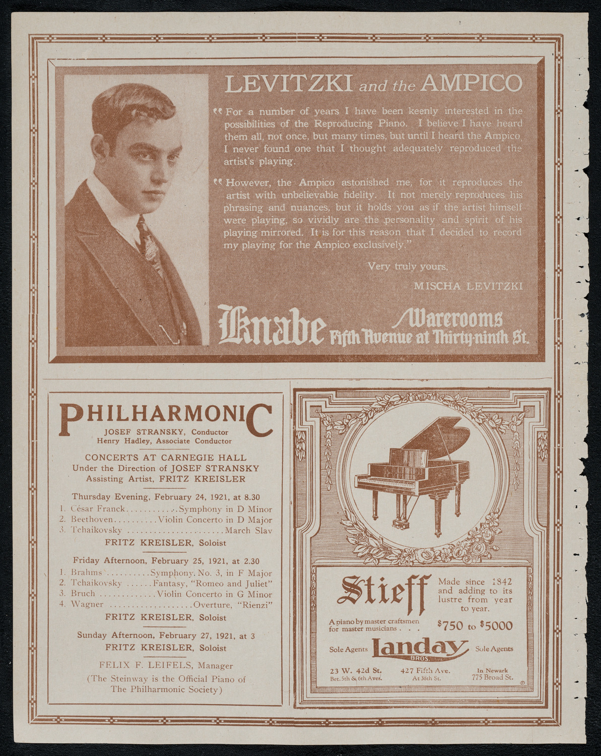 Benefit: Fordham University, February 21, 1921, program page 12