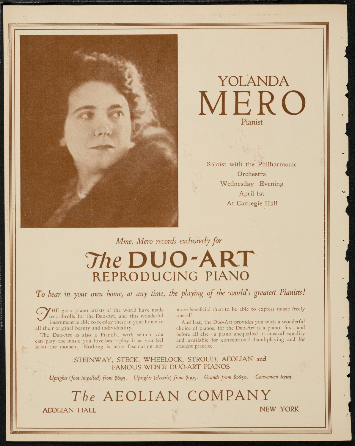 Ruth St. Denis with Ted Shawn and the Denishawn Dancers, March 31, 1925, program page 2