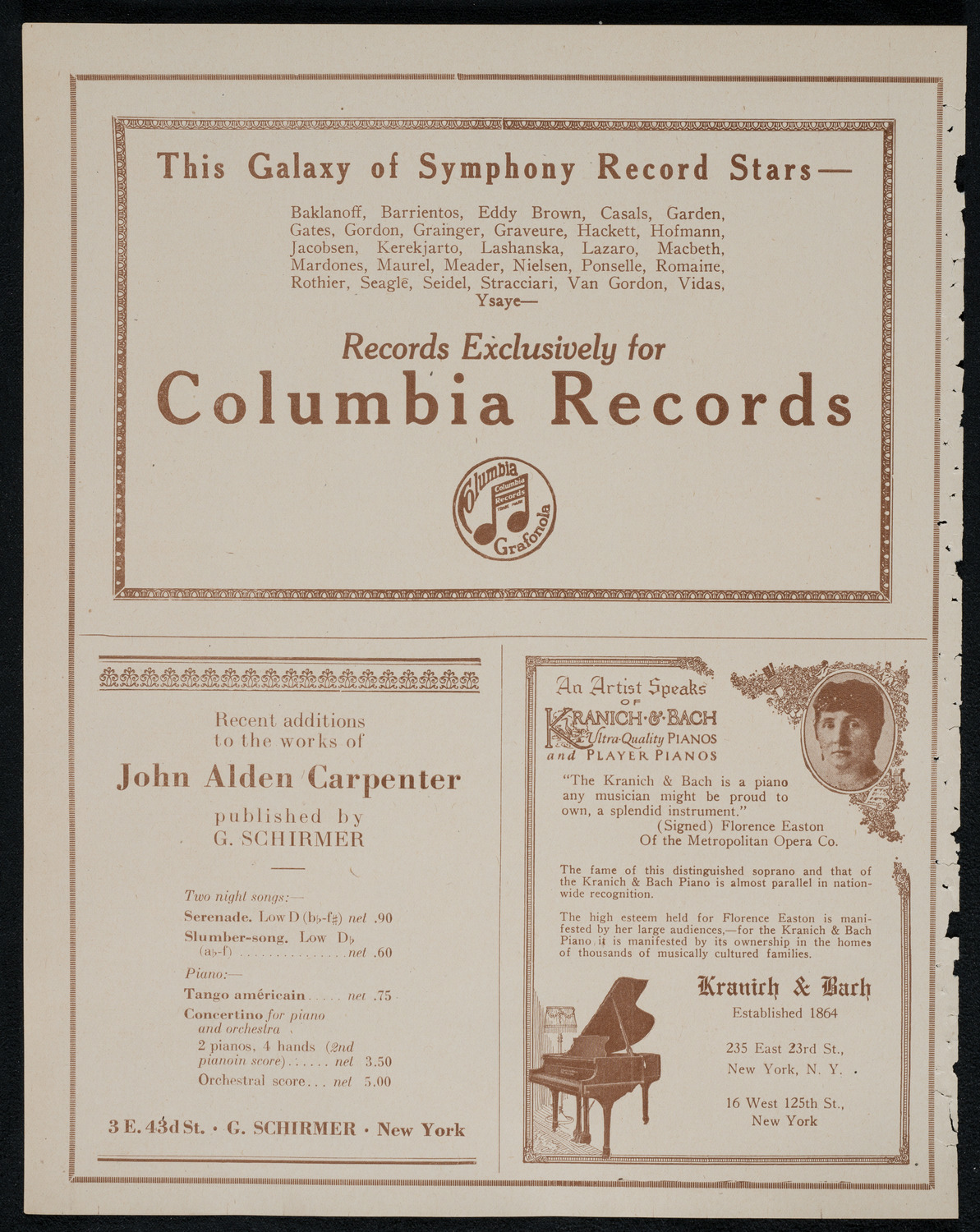 Alfred Cortot, Piano, January 24, 1921, program page 6