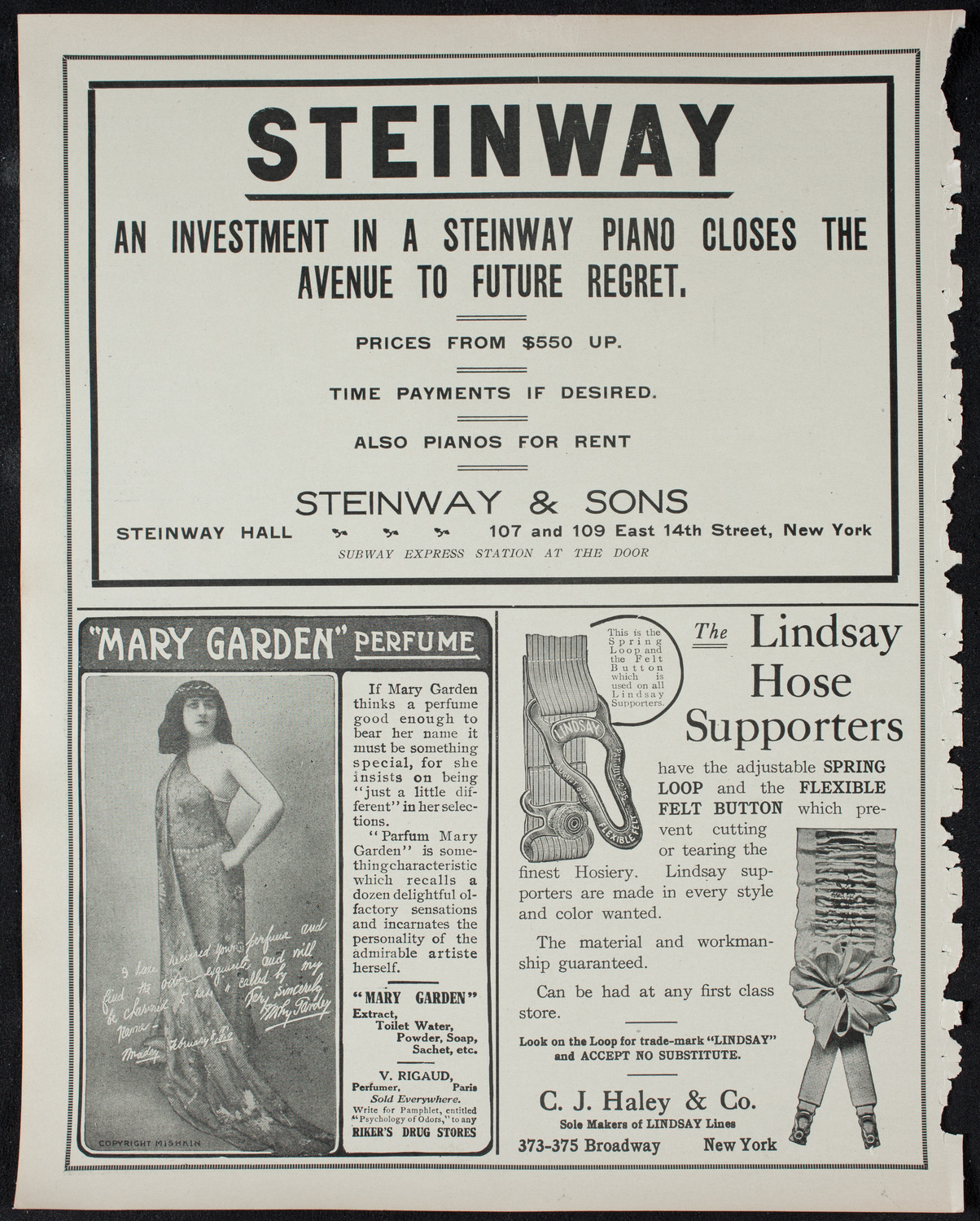 Lillian Nordica, Soprano, with the New York Symphony Orchestra, January 11, 1911, program page 4