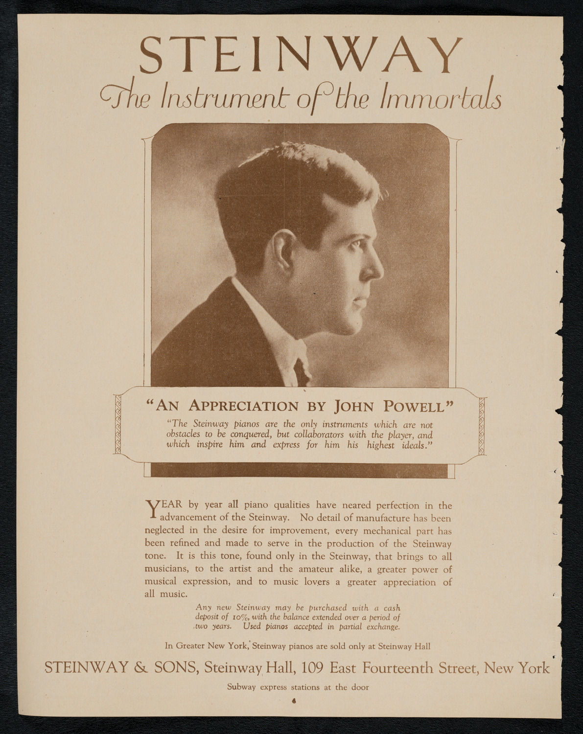 New York Philharmonic, April 12, 1923, program page 4